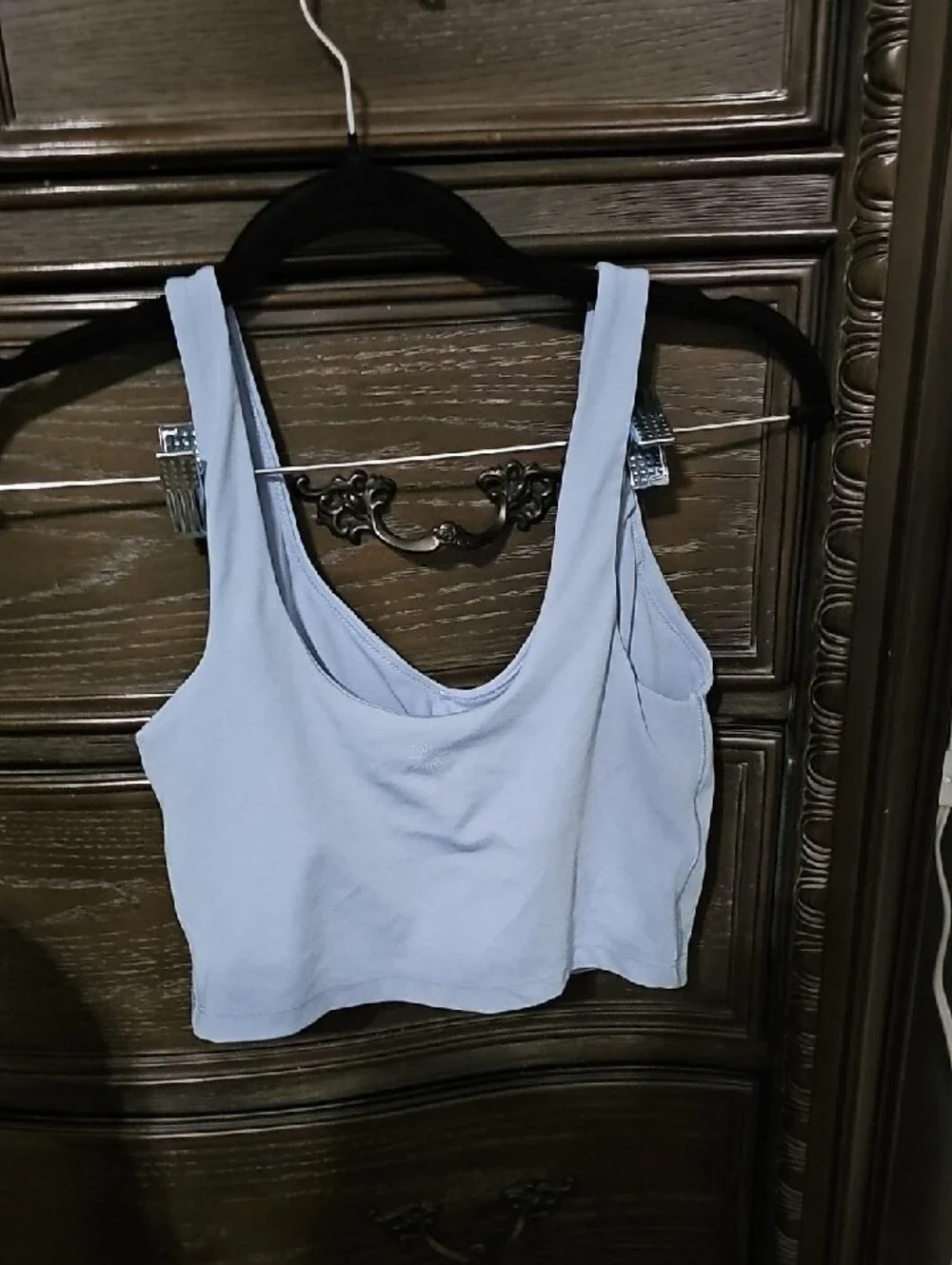aerie Light Blue Scoop Bralette‎ Tank with pads
